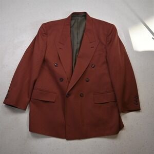 Naluzzi Double Breasted 42S Salmon Pink Wool Mens Blazer Suit Jacket Sport Coat